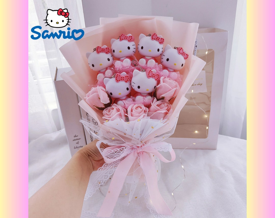 Sanrio Bouquet Hello Kitty Geschenk Verpackt Bouquet - Etsy.de