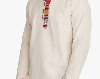 Beautiful 100% pure cotton Nepali Kurta For Men , for yogi's, religious clothing, Ethnic Indian Dresses, For Any occasion
