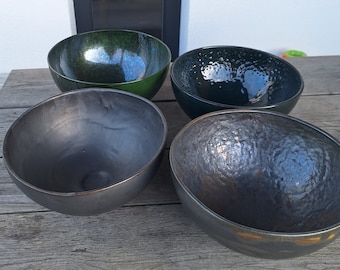 Keramikbowl groß, Schüssel, Salatschüssel, antrazith matt, 23 cm