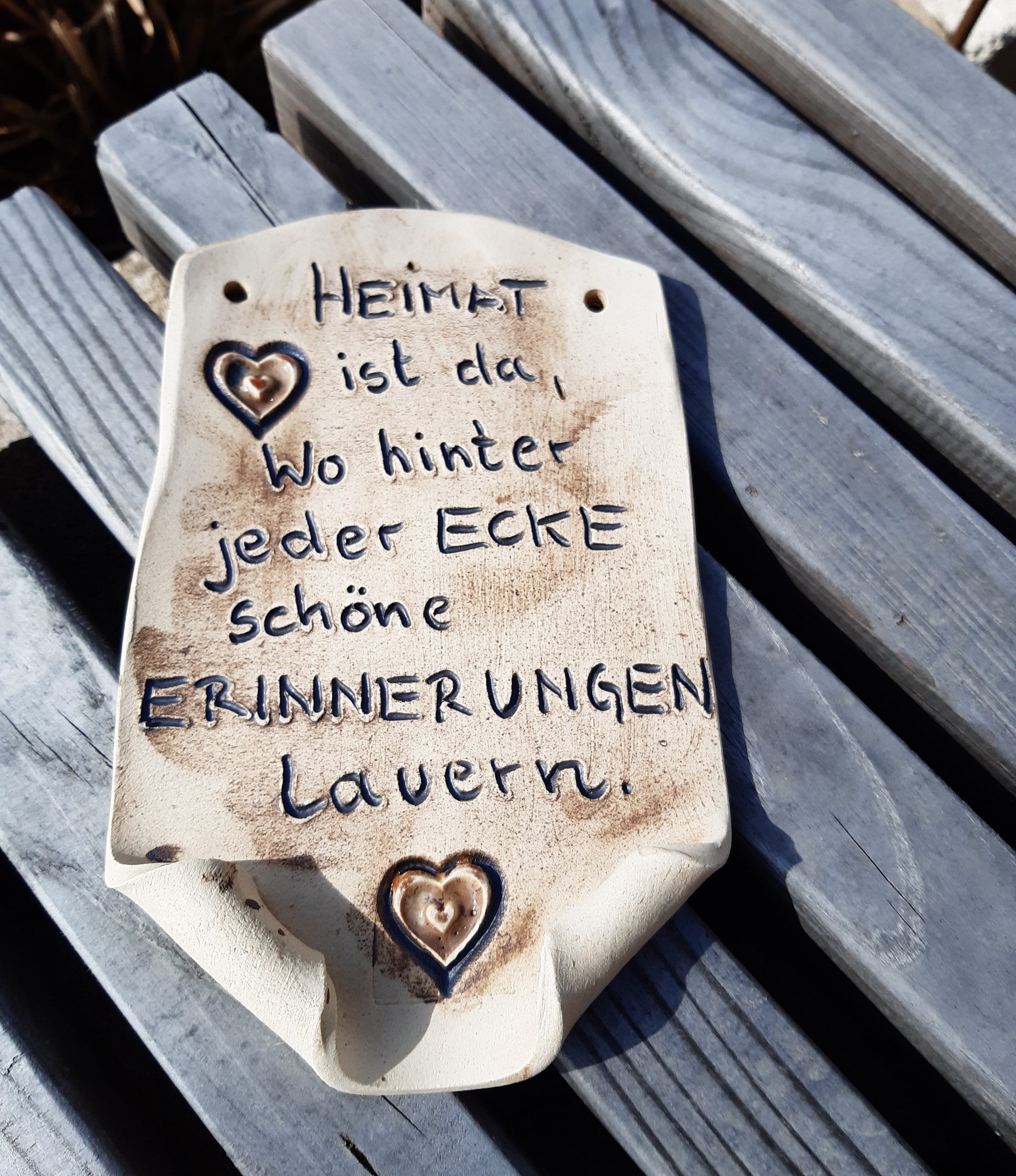 Keramik Schild lustiger Spruch Heimat Etsy.de