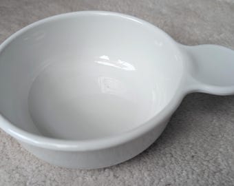Tigela pequena vintage Corning Ware Visions White Coupe (P-150-B)