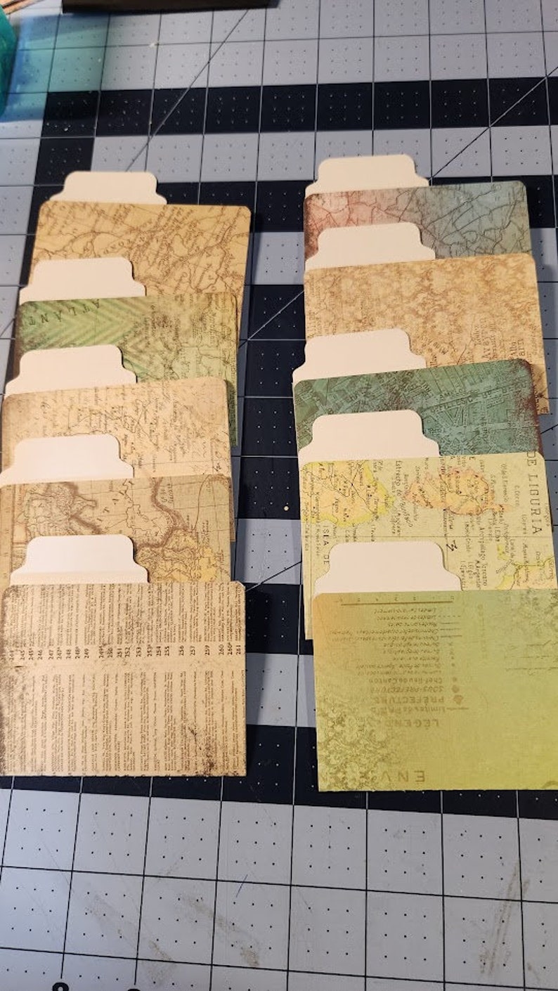 Set of 10 Mini File Folders Etsy
