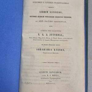 Translation of the Holy Torah (Arabic Translation) 1851