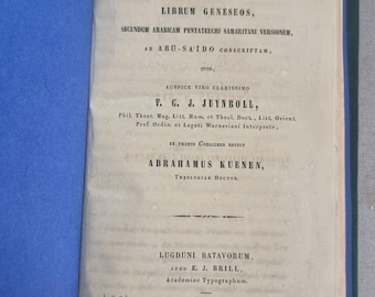 Traducción de la Sagrada Torá (Traducción árabe) 1851