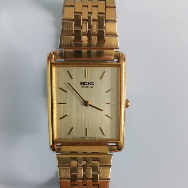 Seiko Vintage Quartz Watch, Rare Find Casual Gold Seiko