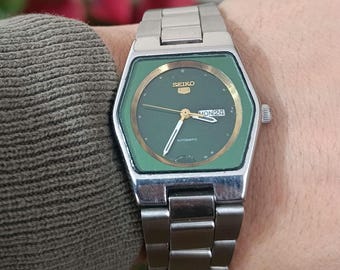 Rare Seiko Emblem Automatic 2409-0030 | Vintage 1970s Green Dial