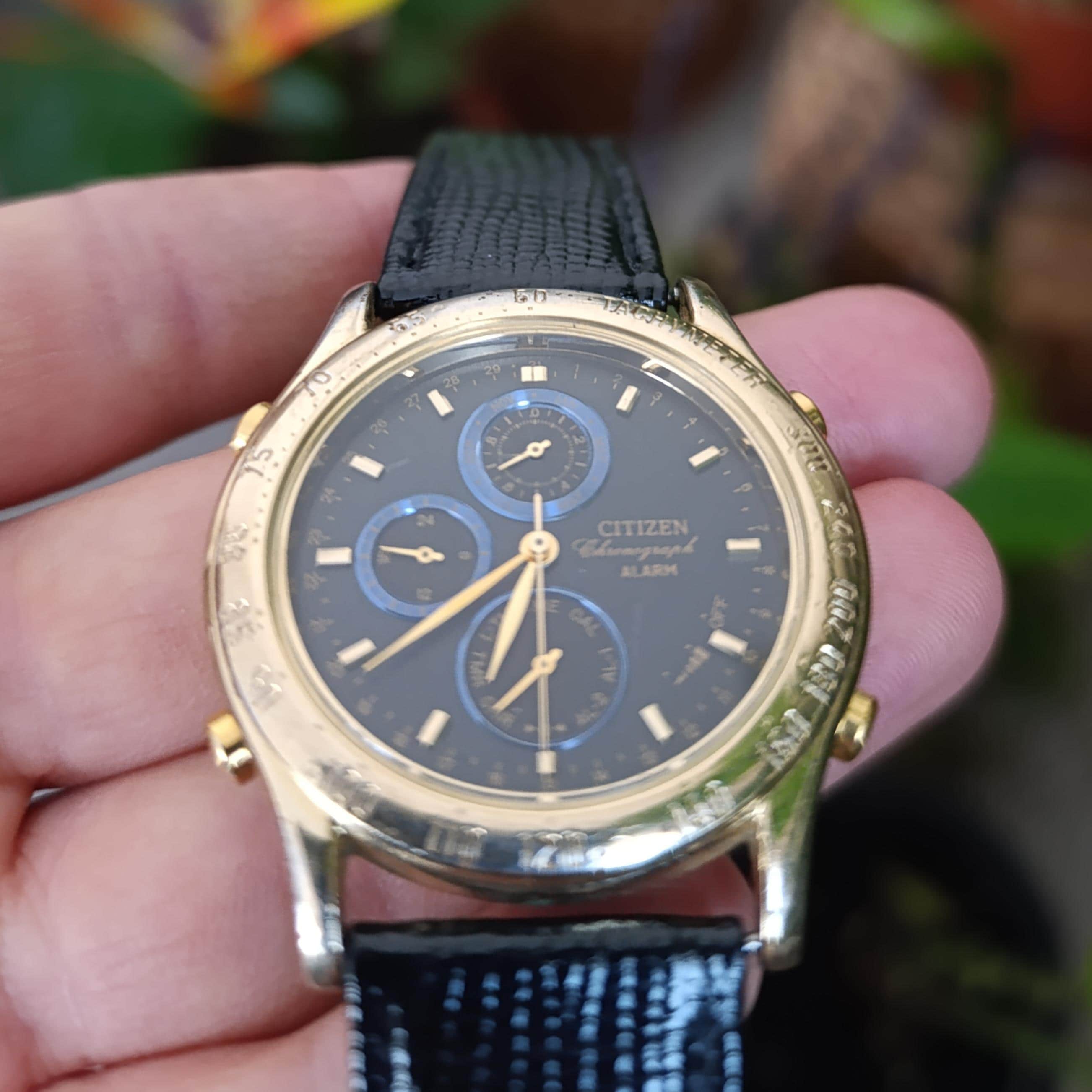Vintage Citizen Chronograph Alarm Watch - Etsy