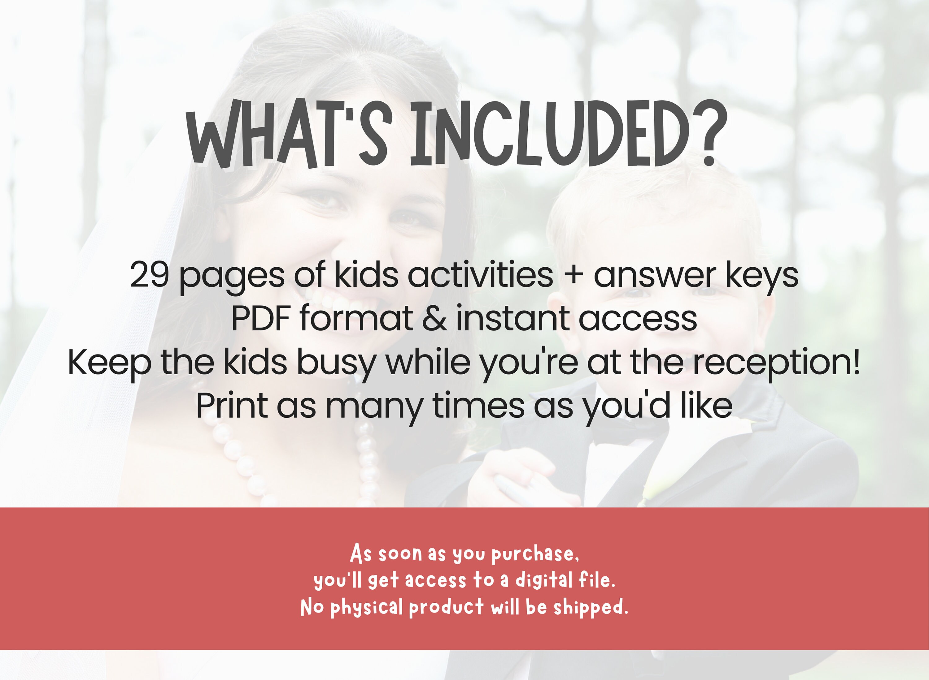 Kids Wedding Activities, Printable Wedding Activities for Kids, Kids ...