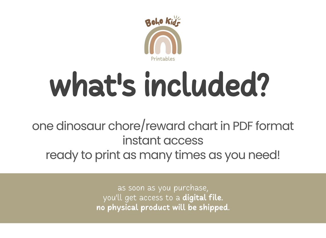 Dinosaur Reward Chart for Kids Printable, Printable Dinosaur Reward ...
