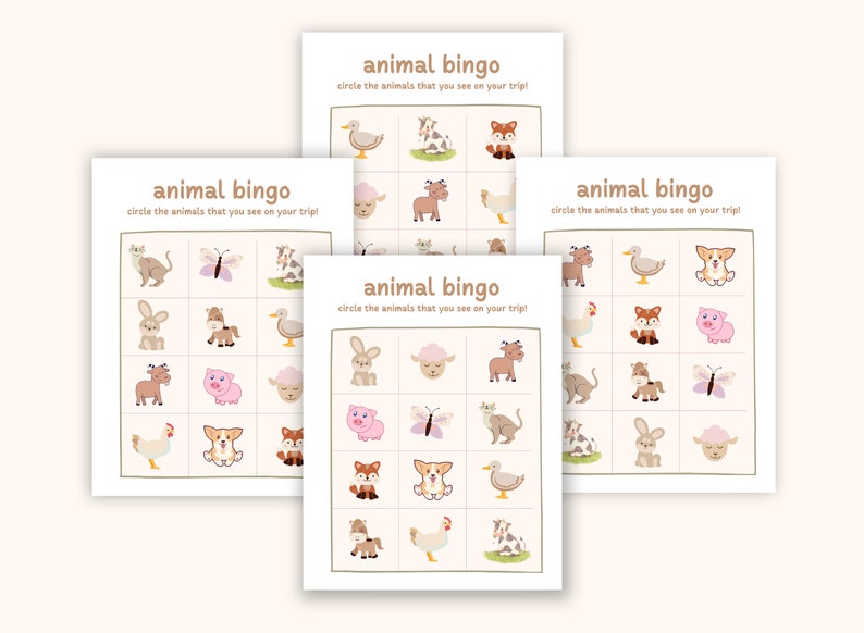 Travel Bingo Game Printable, Kids Road Trip Games Printable, Family ...