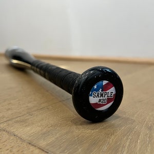 Bat Knob Decal. 3D Personalized baseball / softball bat knob stickers.