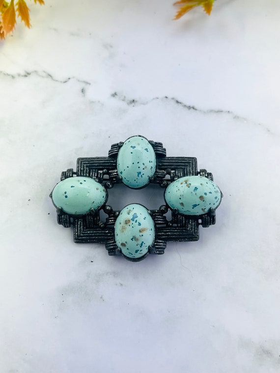 Vintage Turquoise Brooch Pin