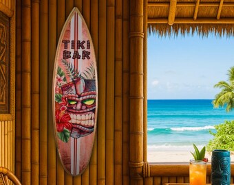 Surfboard 38&quot; Wall Art Handmade Epoxy Resin – Gloss Finish – Coastal Decor – TIKI -USA Made