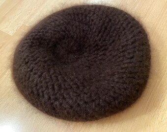 Handmade Angora Rabbit Hair Wool  Women rare vintage Beret Hats  Fluffy Luxurious