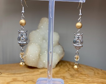 Boucles d'oreilles inspirées de la chouette du labyrinthe
