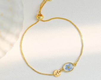 Pulseira personalizada com flores "Não me esqueças" para cães perdidos, pulseira personalizada em memória de cães perdidos, presente de condolências para animais de estimação, presente para mães de cães