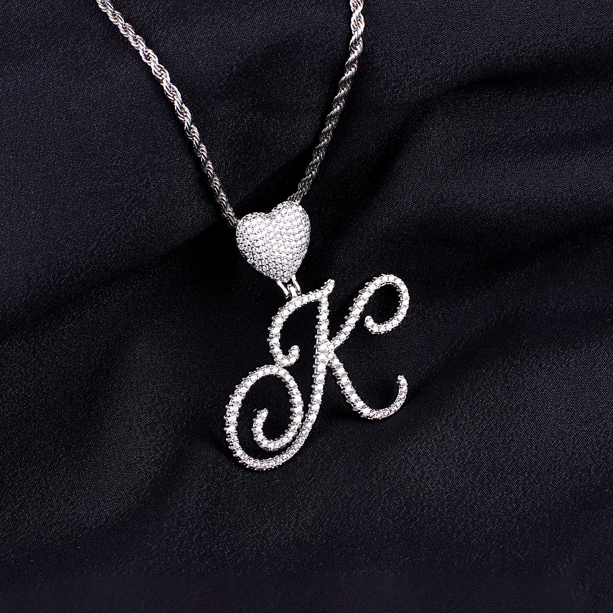 Iced Out Zircon Heart Diamond Heart Pendant Necklace Elegant Silver Y2K  Style Magnetic Necklaces For Women 230908 From Ren03, $8.57