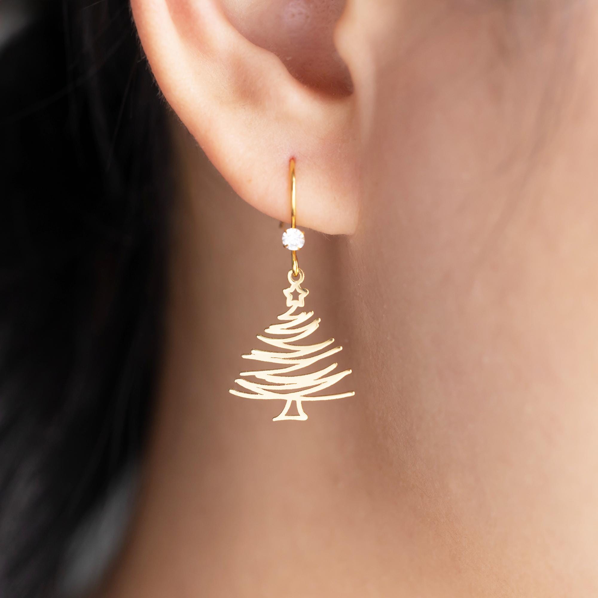 Christmas Tree Earrings UK