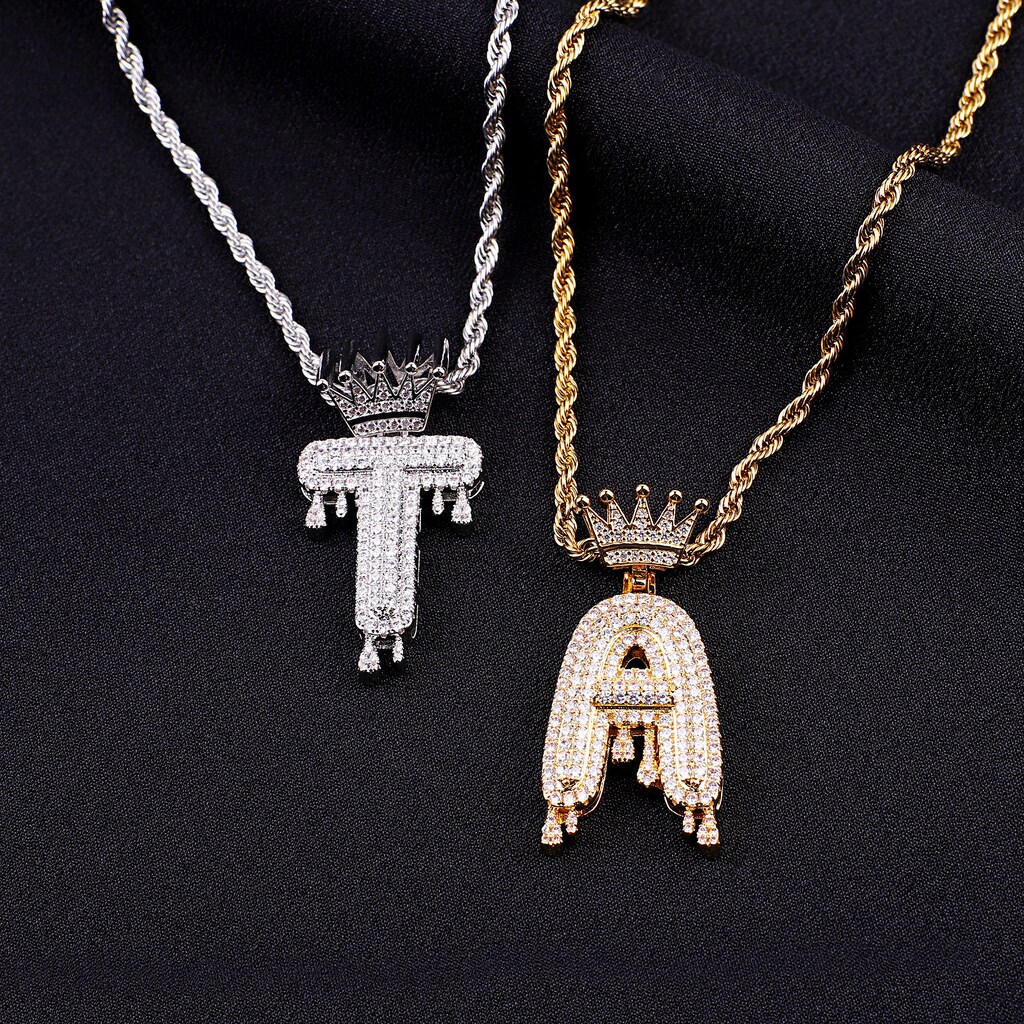 Philip Jones Collana Iniziale Placcata Oro Rosa – Lettera T Con Cristalli Zirconia, Elegante