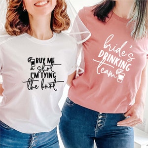 Brides Drinking Team,Bridal Party,Wedding Party,Bride T-Shirt,For Gift T-Shirt,Friend Party T-Shirt