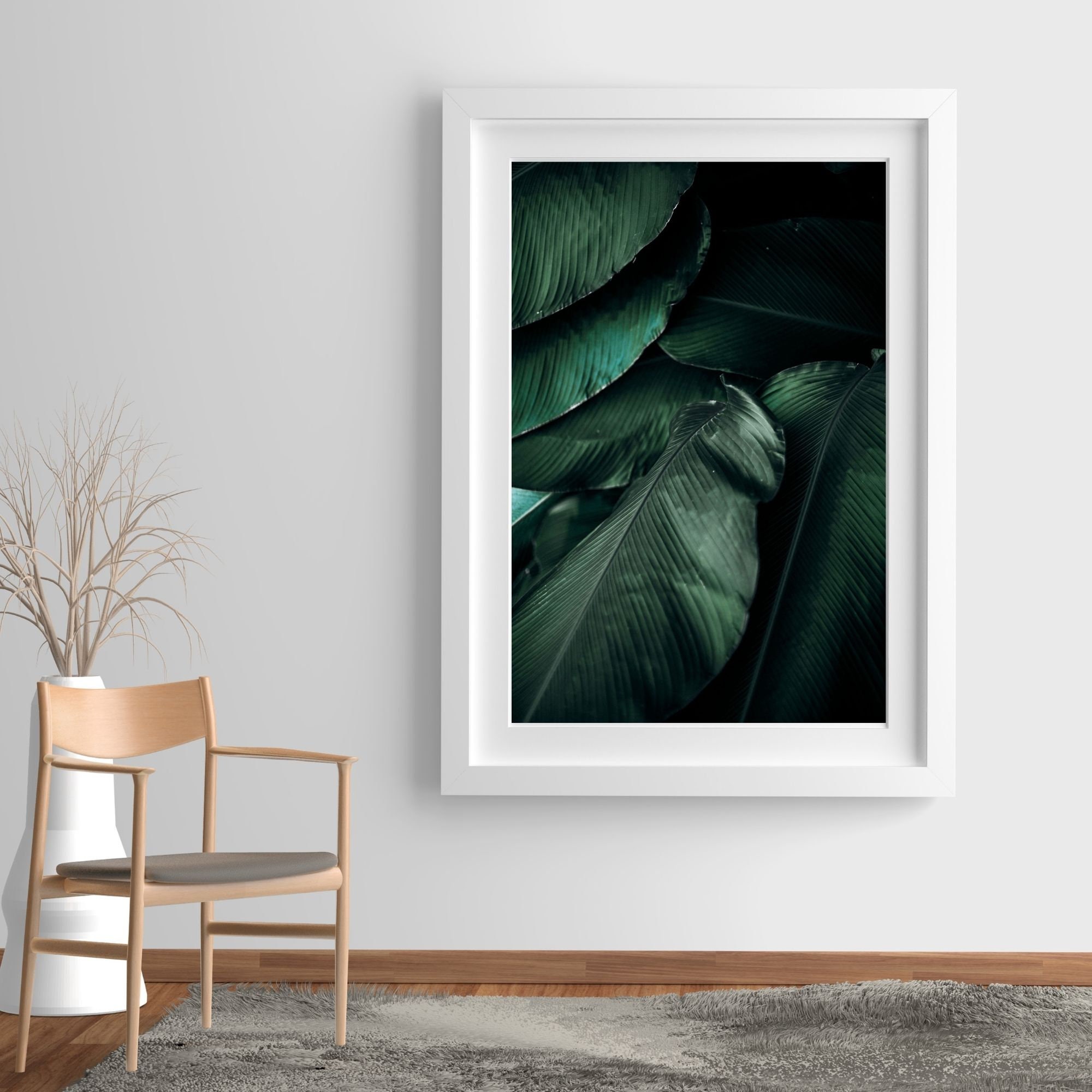 Tropical Leaf Wall Artprintable Wall Arthouseplant Botany Etsy