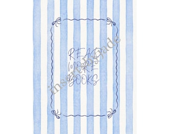 blue stripe inspired kindle insert for basic kindle | paperwhite 11th generation/12th generation/coloursoft