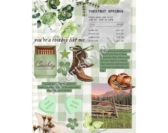 cowboy romance inspired kindle insert for kindle basic | paperwhite 11th generation/12th generation/coloursoft | kindle stickers