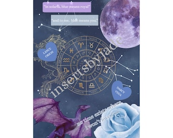 zodiac academy darcy and lance inspired kindle insert for kindle basic | paperwhite 11th generation/12th generation/coloursoft