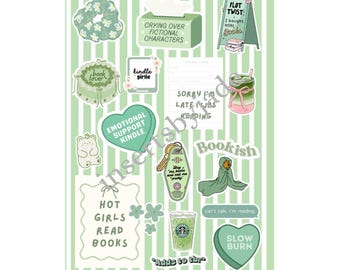 green girly inspired kindle insert for kindle basic | paperwhite 11th generation/12th generation/coloursoft | kindle stickers
