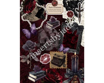 dark academia inspired kindle insert for kindle basic | paperwhite 11th generation/12th generation/coloursoft | kindle stickers