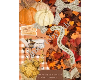 autumn inspired kindle insert for kindle basic | paperwhite 11th generation/12th generation/coloursoft | kindle stickers
