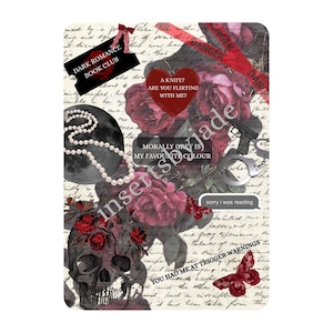 dark romance inspired kindle insert for kindle basic | paperwhite 11th generation/12th generation/coloursoft | kindle stickers