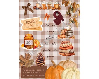 autumn inspired kindle insert for kindle basic | paperwhite 11th generation/12th generation/coloursoft | kindle stickers
