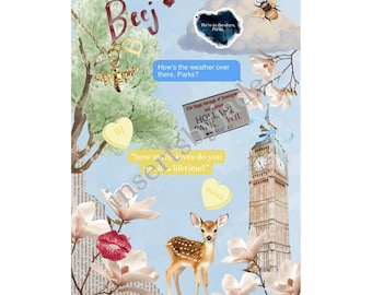 magnolia parks inspired kindle insert for kindle basic | paperwhite 11th generation/12th generation/coloursoft | kindle stickers