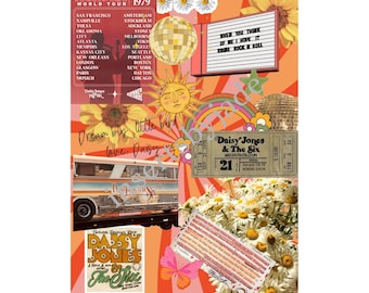 daisy jones inspired kindle insert for kindle basic | paperwhite 11th generation/12th generation/coloursoft | kindle stickers