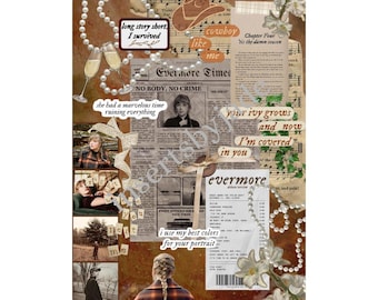 TS evermore inspired kindle insert for kindle basic | paperwhite 11th generation/12th generation/coloursoft | kindle stickers