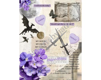 fourth wing inspired kindle insert for kindle basic | paperwhite 11th generation/12th generation/coloursoft | kindle stickers