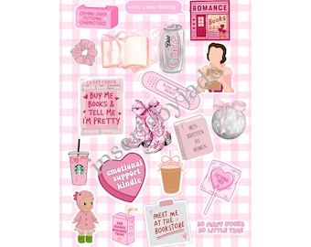 pink girly inspired kindle insert for kindle basic | paperwhite 11th generation/12th generation/coloursoft | kindle stickers