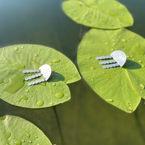 Ethno Ohrringe aus Messing, große Ohrringe, große Statement Ohrringe, Ohrstecker silber, 21 Geburtstag Geschenk für sie, glattes Metall, Ohrclips Bild 5