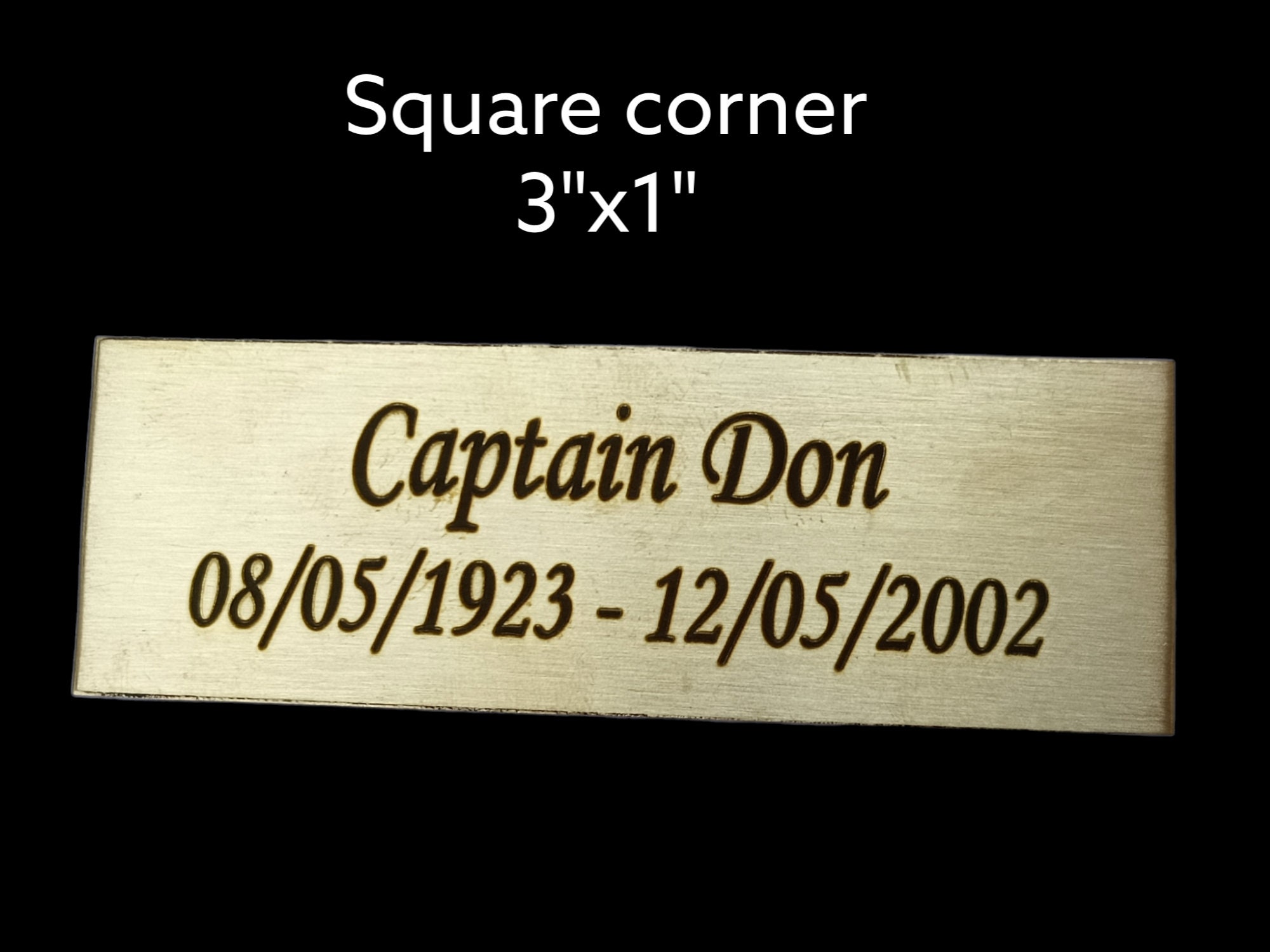 Custom Personalized Brass Name Plate Engraved, Pet Memorial Name Plate