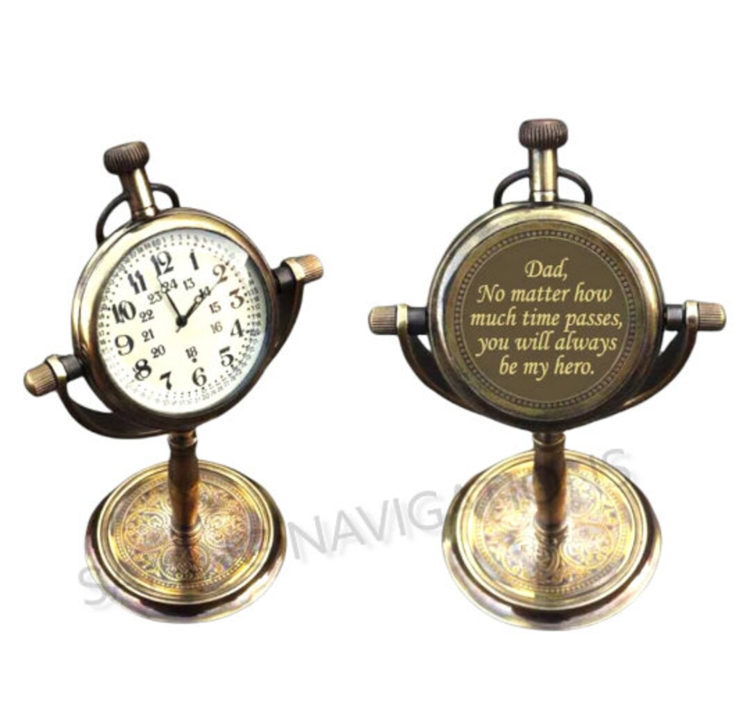 Personalized Table Clock, Customized Desk Clock, Engraved Office Table