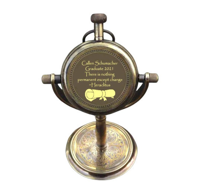 Personalized Table Clock, Customized Desk Clock, Engraved Office Table Clock, Nautical