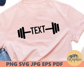 Barbell svg, Barbell Monogram svg, Personal Trainer PNG, Weights svg, Weightlifting png, Cut Files for Cricut, Silhouette, Instant Download,
