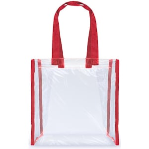 Clear Stadium Tote Bags, 12x12 inch, Gift Bags, Baseball bags, football bags, sport clear Bags, PVC Bags