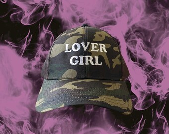 Camo Embroidered Lover Girl Hat