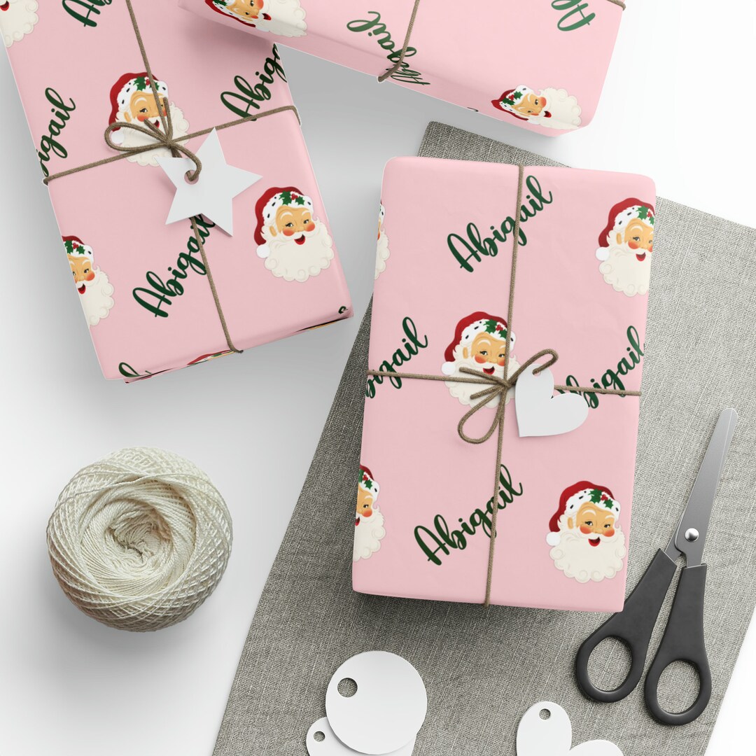 Personalized Christmas Wrapping Paper Pink Christmas Etsy