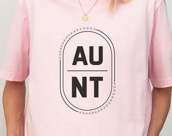 Tante T-shirt: trendy tantecadeau, overhemd van gekamd katoen