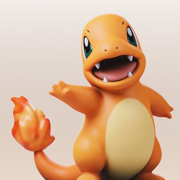 Pikachu Charmander Bulbasaur Figür STL Files 3d paint