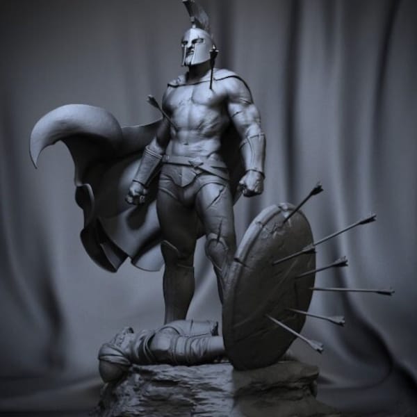 King Leonidas Spartan  Movie Game STL File Printer Model