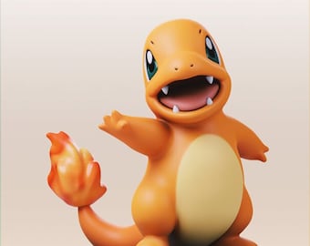 Pikachu Charmander Bulbasaur Figür STL Files 3d paint